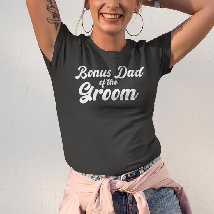 Bonus Dad Of The Groom Wedding Party Matching Jersey T-Shirt