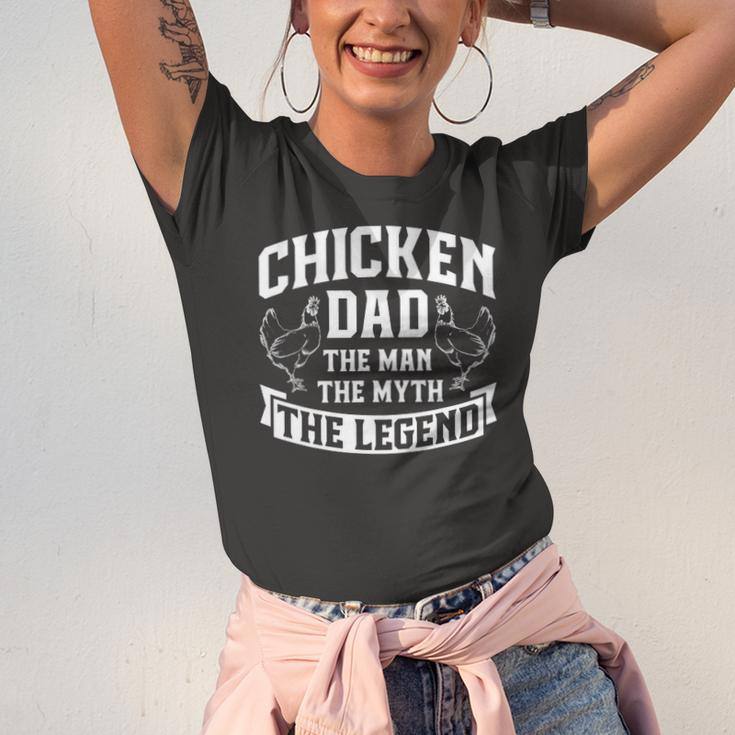Chicken Dad The Man The Myth The Legend Farmer Farming Jersey T-Shirt
