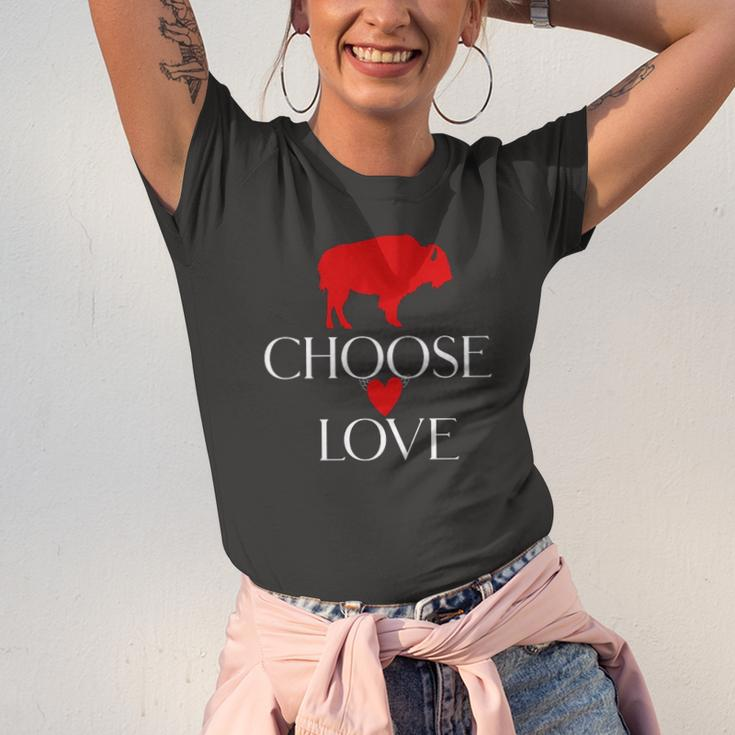 Choose Love Buffalo Red And White Jersey T-Shirt