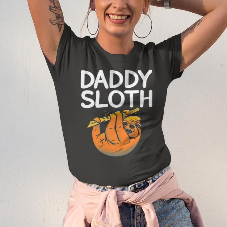 Daddy Sloth Lazy Cute Sloth Father Dad Jersey T-Shirt
