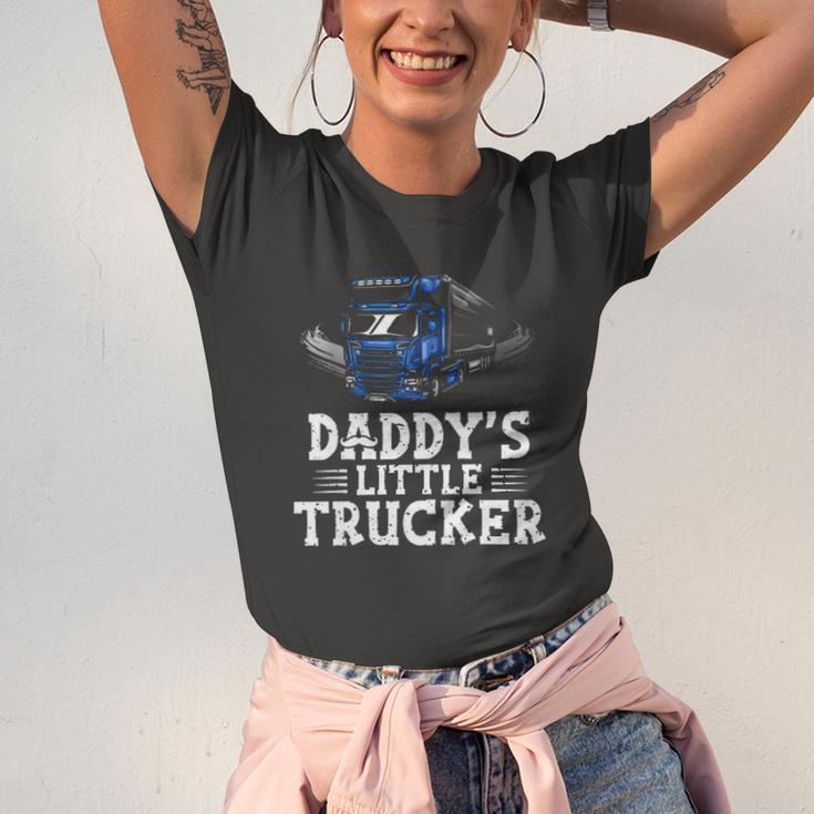 Daddys Little Trucker Truck Driver Trucking Boys Girls Jersey T-Shirt