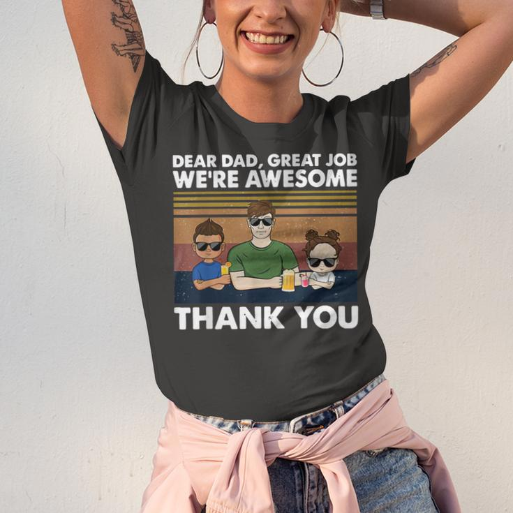 Dear Dad Great Job Were Awesome Thank You Jersey T-Shirt