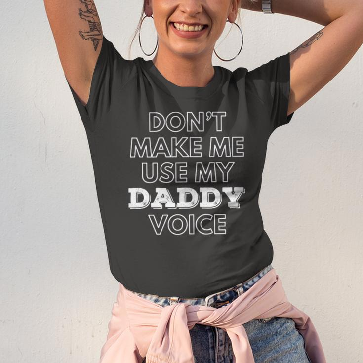 Dont Make Me Use My Daddy Voice Lgbt Gay Pride Jersey T-Shirt
