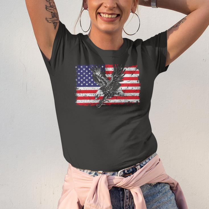 Eagle American Flag 4Th Of July Usa Merica Bird Lover Jersey T-Shirt