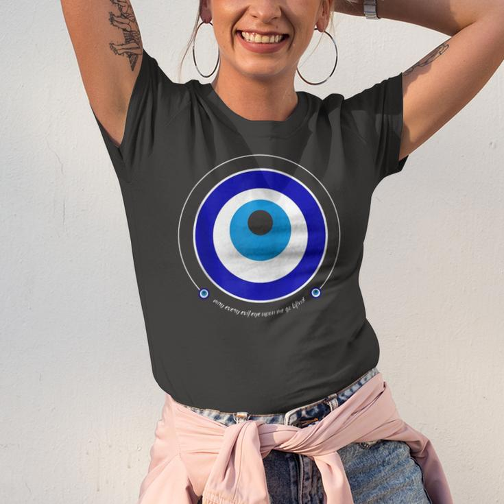 Evil Eye Greek Nazar May Every Evil Eye Upon You Go Blind Zip Jersey T-Shirt