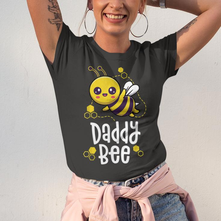Family Bee Dad Daddy First Bee Day Outfit Birthday Unisex Jersey Short Sleeve Crewneck Tshirt