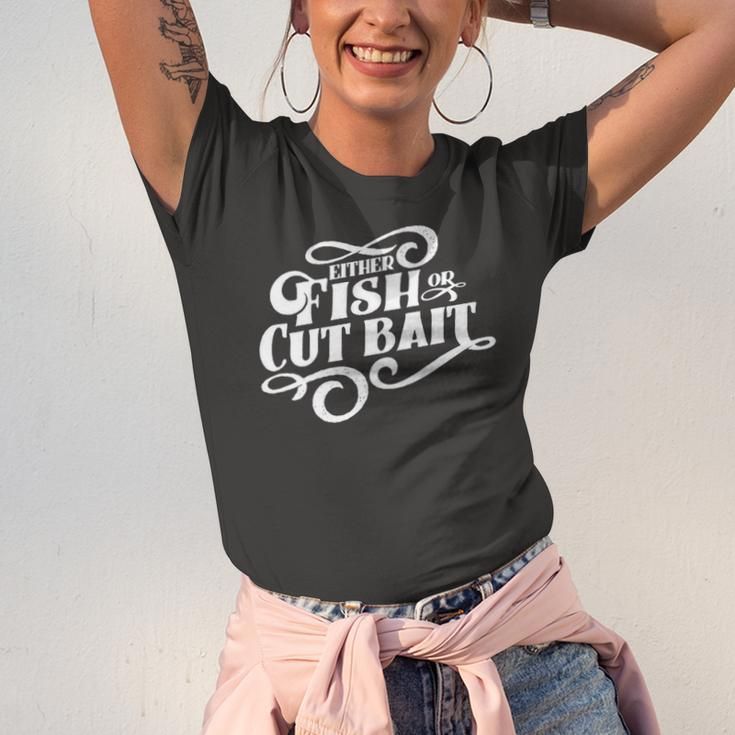 Fish Or Cut Bait Fishing Saying Jersey T-Shirt