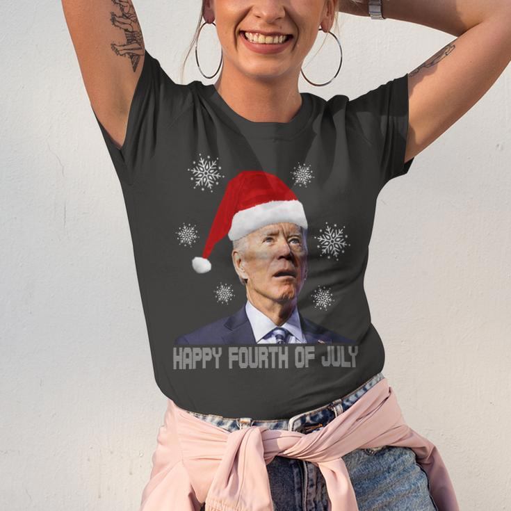 Funny Anti Joe Biden Happy 4Th Of July Merry Christmas Unisex Jersey Short Sleeve Crewneck Tshirt