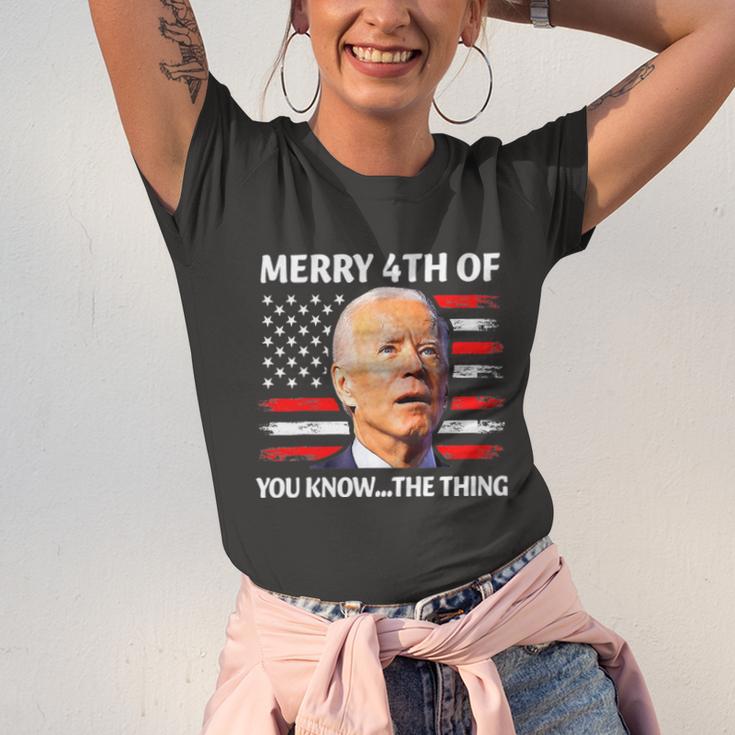 Funny Biden Independence Day Merry Happy 4Th Of July Unisex Jersey Short Sleeve Crewneck Tshirt