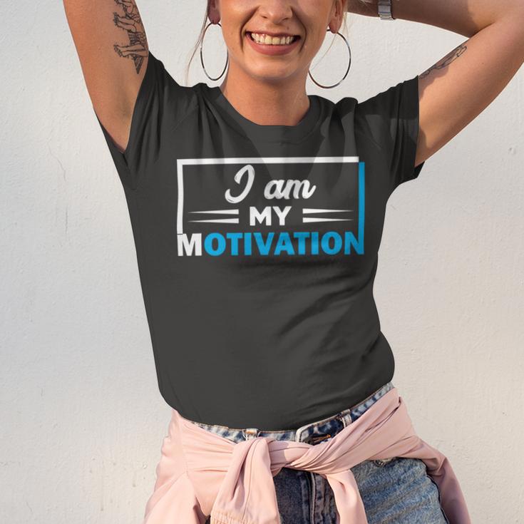 Funny I Am My Motivation Motivational Unisex Jersey Short Sleeve Crewneck Tshirt