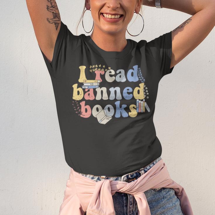 Funny I Read Banned Books Lovers Books Unisex Jersey Short Sleeve Crewneck Tshirt