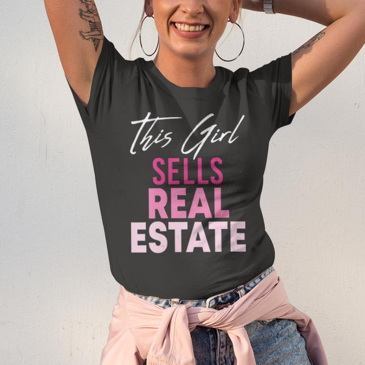 This Girl Sells Real Estate Realtor Real Estate Agent Broker Jersey T-Shirt