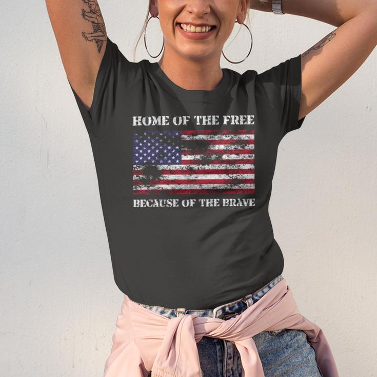 Home Of The Free Because Brave Grunge Jersey T-Shirt