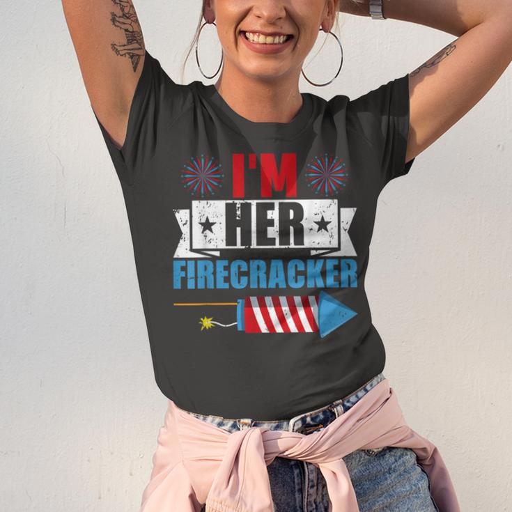 Im Her Firecracker 4Th Of July Matching Couple For Her Unisex Jersey Short Sleeve Crewneck Tshirt