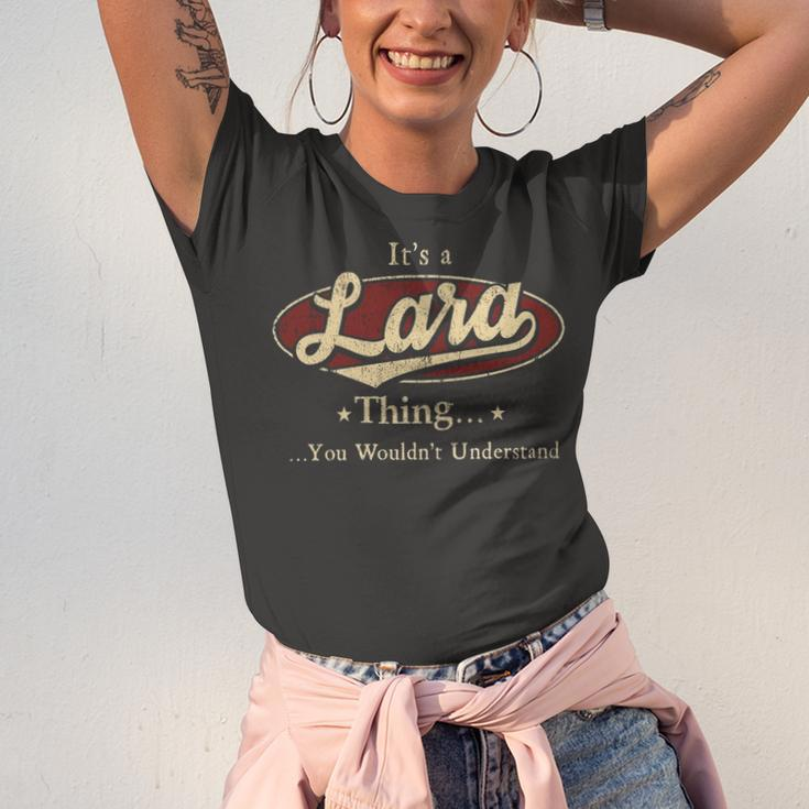 Its A Lara Thing You Wouldnt Understand Shirt Personalized Name GiftsShirt Shirts With Name Printed Lara Unisex Jersey Short Sleeve Crewneck Tshirt