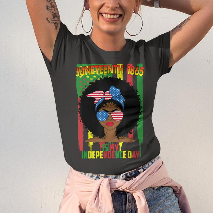 Juneteenth Is My Independence Day Black Women 4Th Of July Unisex Jersey Short Sleeve Crewneck Tshirt