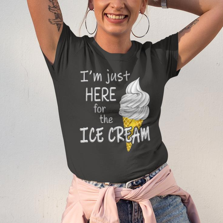 Im Just Here For The Ice Cream Summer Cute Vanilla Jersey T-Shirt