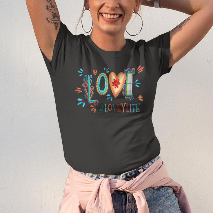 Love Lovey Life Colorful Jersey T-Shirt