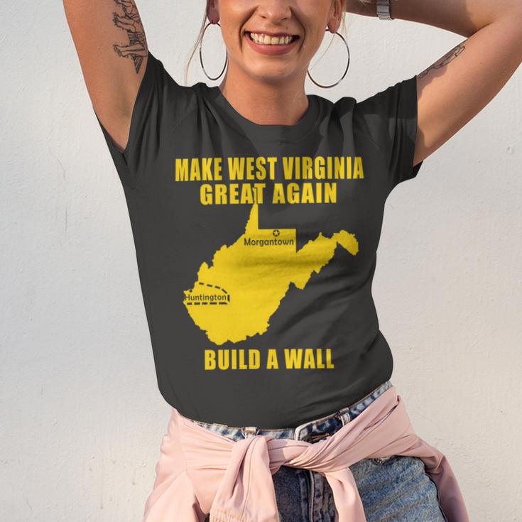 Make West Virginia Great Again Build A Wall Unisex Jersey Short Sleeve Crewneck Tshirt