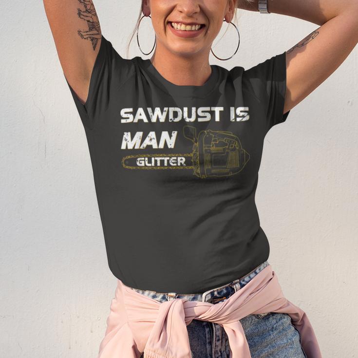 Mens Sawdust Is Man Glitter 353 Trending Shirt Unisex Jersey Short Sleeve Crewneck Tshirt