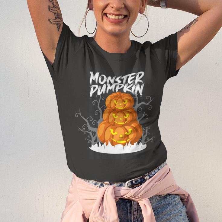 Monster Pumpkin Unisex Jersey Short Sleeve Crewneck Tshirt