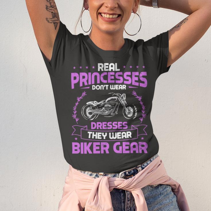 Motorcycle Real Princesses Wear Biker 483 Shirt Unisex Jersey Short Sleeve Crewneck Tshirt