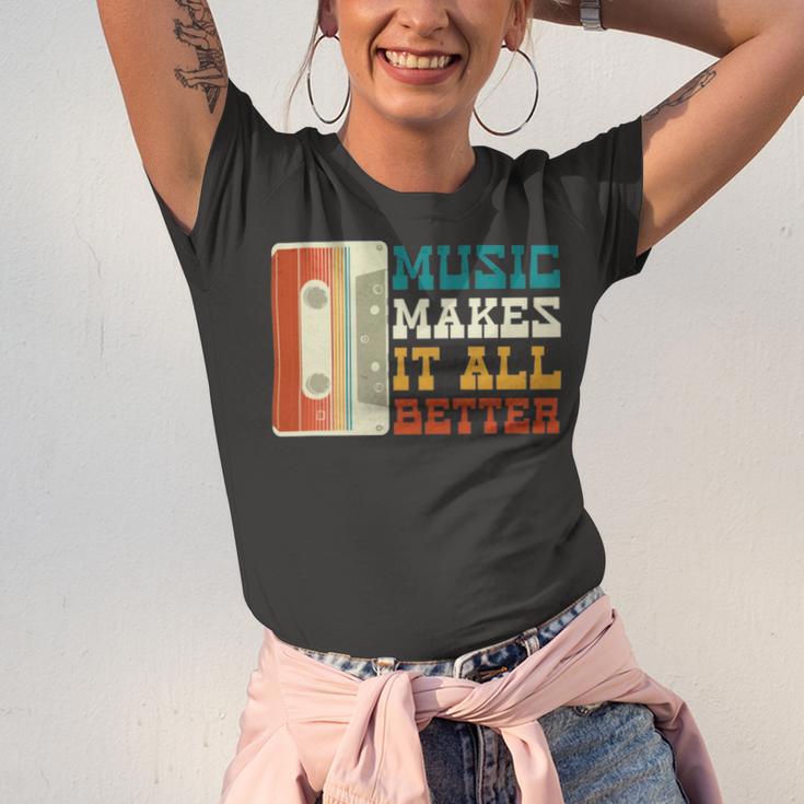 Music Makes It All Better 764 Shirt Unisex Jersey Short Sleeve Crewneck Tshirt