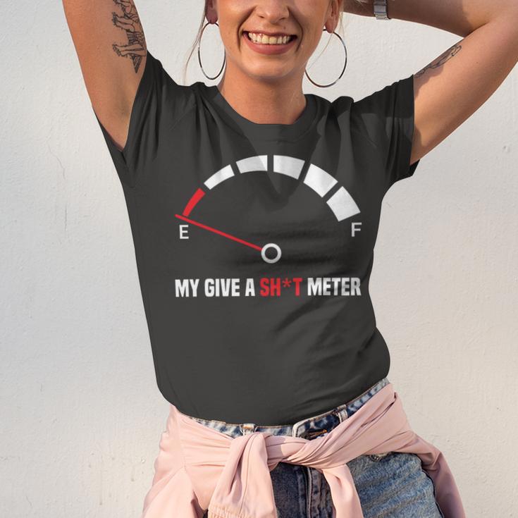 My Give A Shit Meter Is Empty Sarcastic Autocollant 394 Trending Shirt Unisex Jersey Short Sleeve Crewneck Tshirt