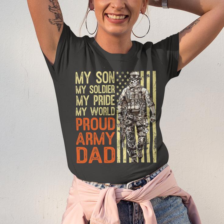 My Son Is Soldier Proud Military Dad 703 Shirt Unisex Jersey Short Sleeve Crewneck Tshirt