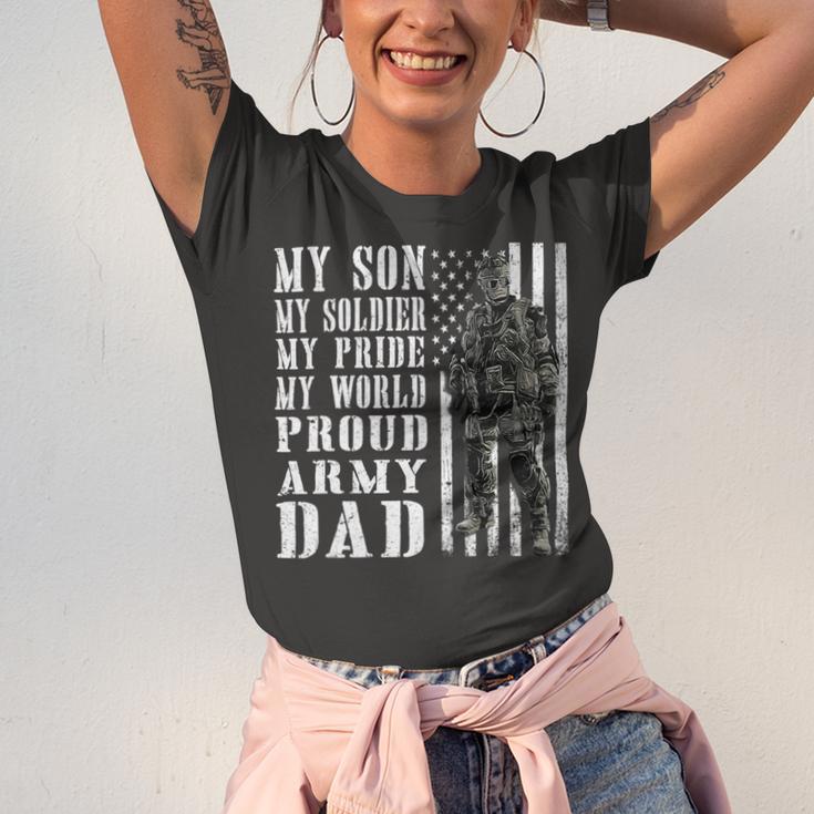 My Son Is Soldier Proud Military Dad 704 Shirt Unisex Jersey Short Sleeve Crewneck Tshirt