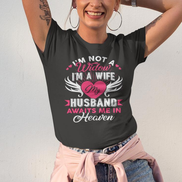 Im Not A Widow Im A Wife My Husband Awaits Me In Heaven Jersey T-Shirt