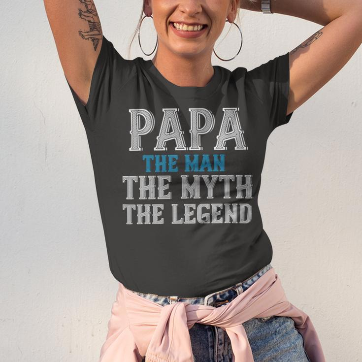 Papa The Man The Myth The Legend Fathers Day Gift Unisex Jersey Short Sleeve Crewneck Tshirt