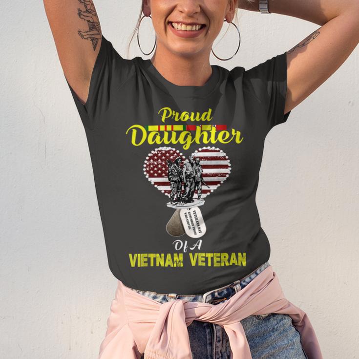 Proud Daughter Of A Vietnam Veteran Veterans Day Unisex Jersey Short Sleeve Crewneck Tshirt