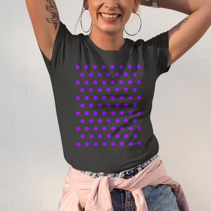 Purple And White Polka Dots Jersey T-Shirt