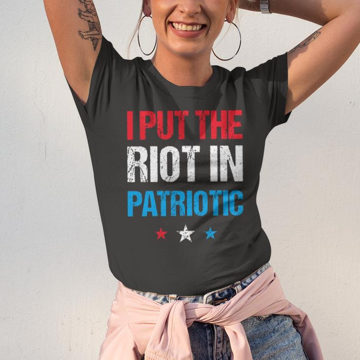 I Put The Riot In Patriotic America Fourth Of July Merch Jersey T-Shirt