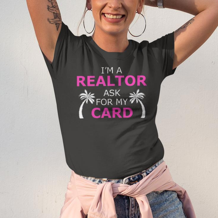 Im A Realtor Ask For My Card Beach Home Realtor Jersey T-Shirt