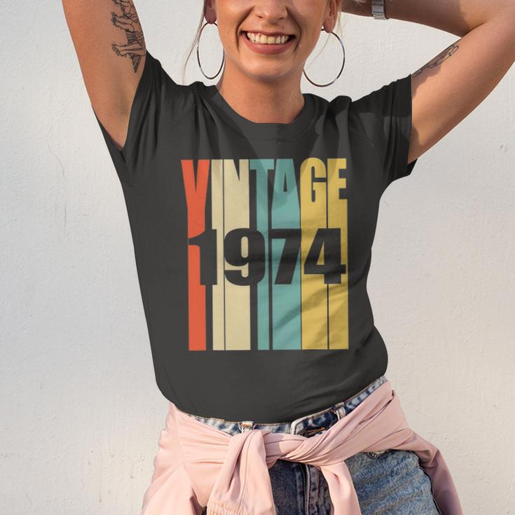 Retro Vintage 1974 48 Yrs Old Bday 1974 48Th Birthday Jersey T-Shirt