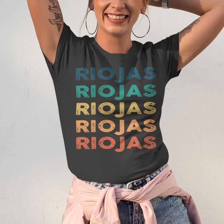 Riojas Name Shirt Riojas Family Name Unisex Jersey Short Sleeve Crewneck Tshirt