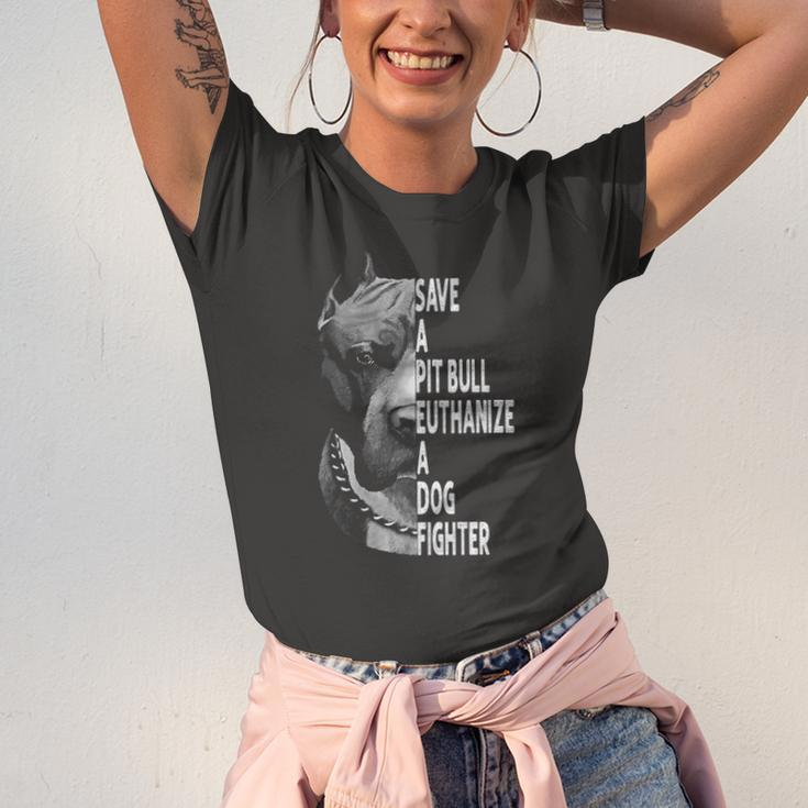 Save A Pitbull Euthanize A Dog Fighter Lover Dog Jersey T-Shirt