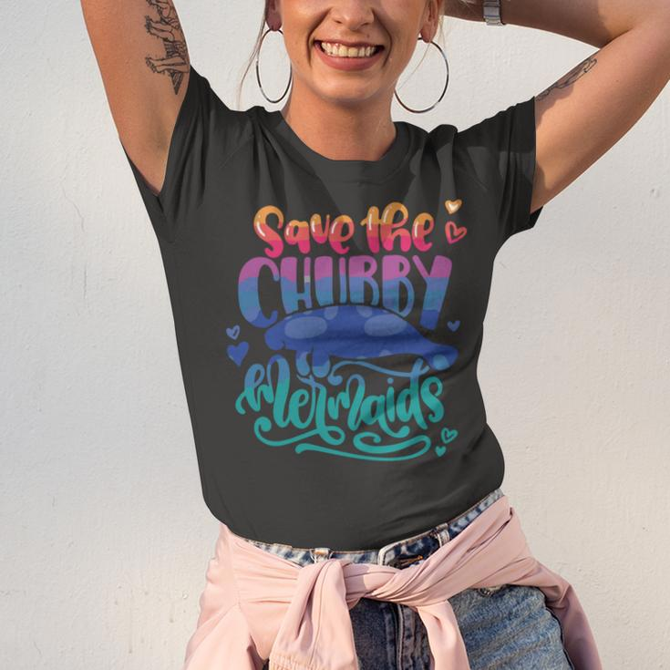 Save The Chubby Mermaids Funny Mermaid Unisex Jersey Short Sleeve Crewneck Tshirt