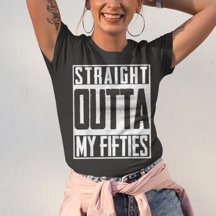 Straight Outta My Fifties 60Th Birthday Gift Party Bd Unisex Jersey Short Sleeve Crewneck Tshirt