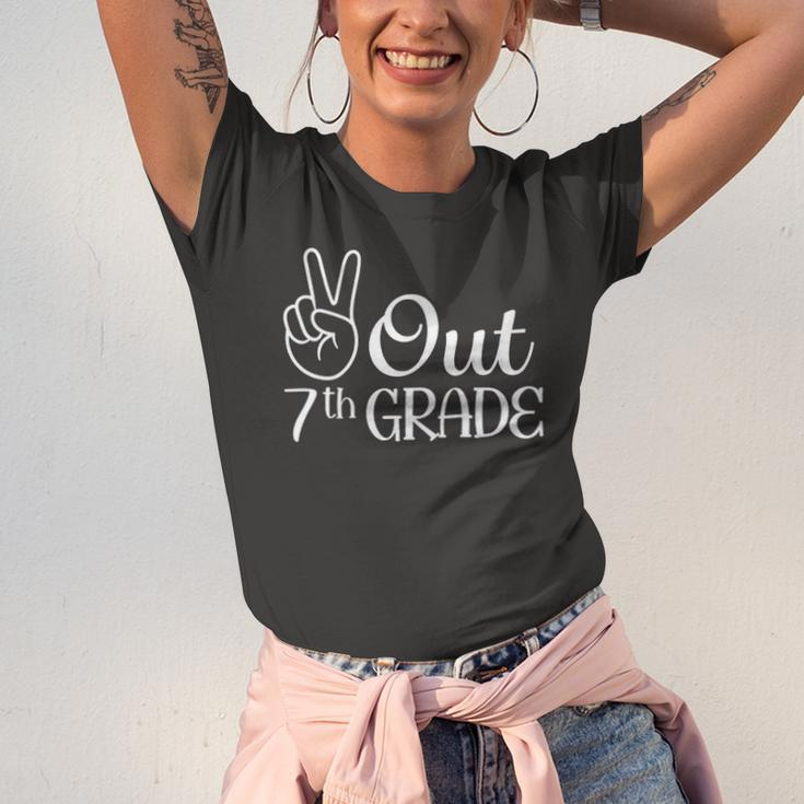 Summer Last Day Of School Graduation Peace Out 7Th Grade Jersey T-Shirt