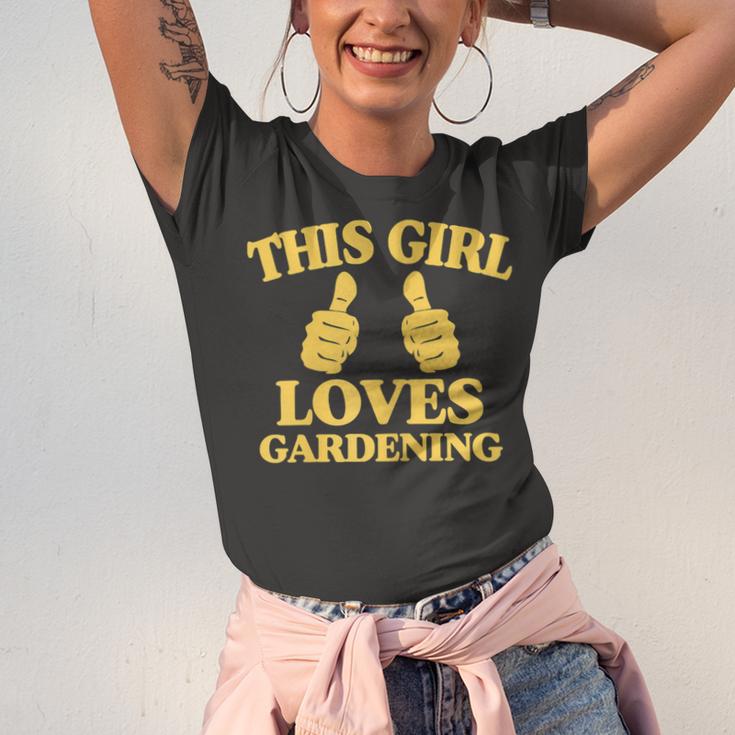 This Girl Loves Gardening Two Thumbs 554 Shirt Unisex Jersey Short Sleeve Crewneck Tshirt