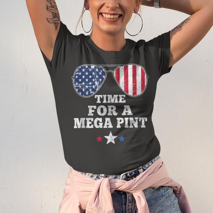 Time For A Mega Pint Funny 4Th Of July Patriotic Sunglasses Unisex Jersey Short Sleeve Crewneck Tshirt