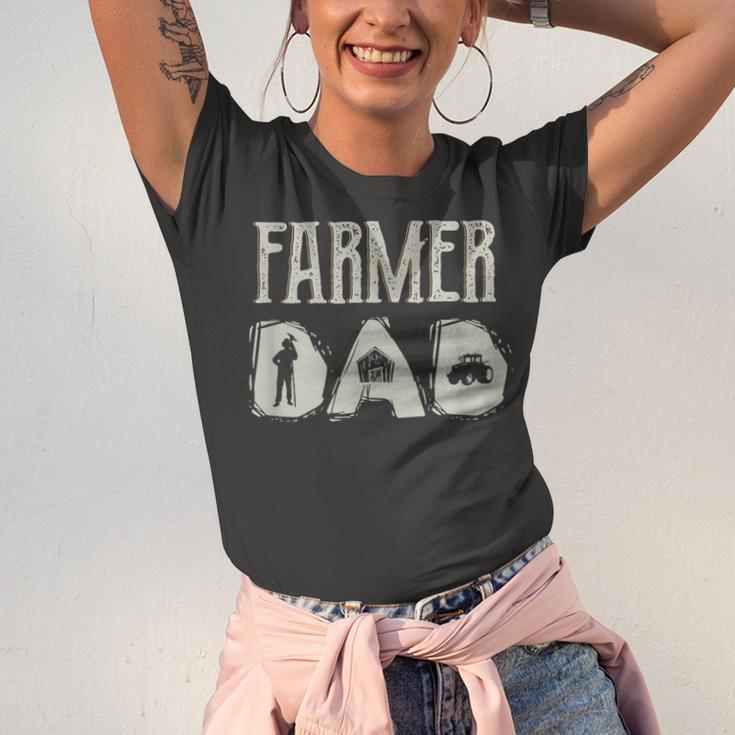 Tractor Dad Farming Father Farm Lover Farmer Daddy V2 Unisex Jersey Short Sleeve Crewneck Tshirt
