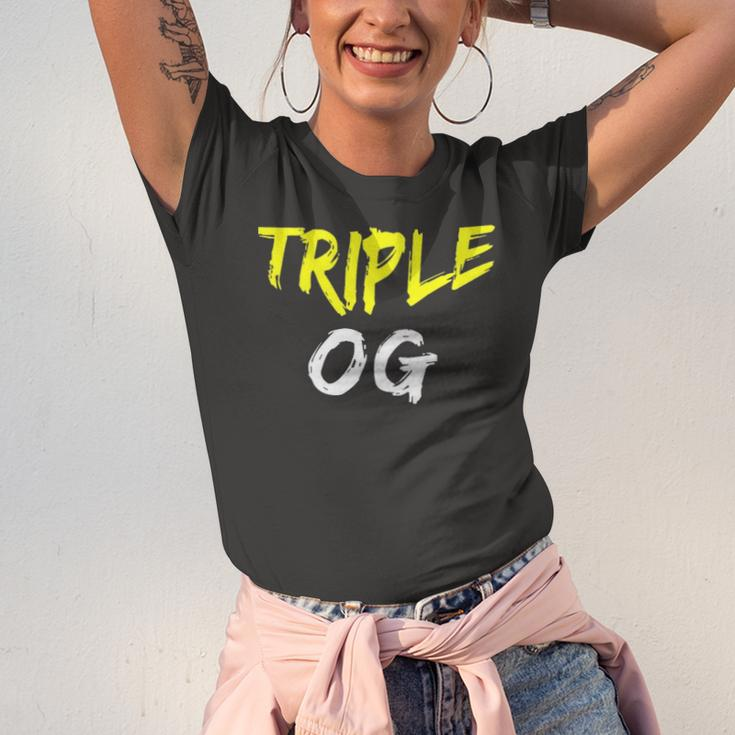 Triple Og Popular Hip Hop Urban Quote Original Gangster Jersey T-Shirt