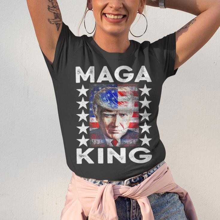 Ultra Mega King Trump Vintage American Us Flag Anti Biden Unisex Jersey Short Sleeve Crewneck Tshirt