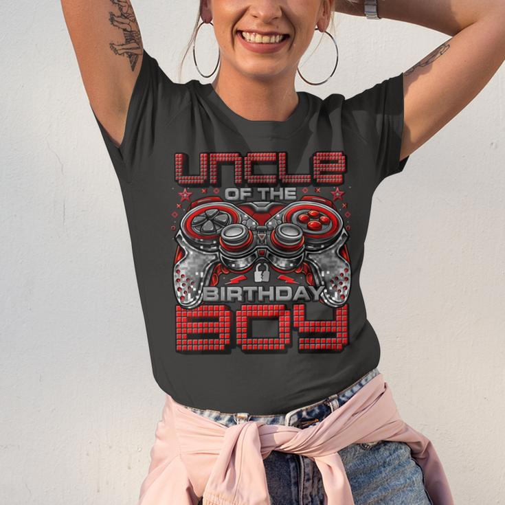 Uncle Of The Birthday Boy Video Gamer Birthday Party Family Unisex Jersey Short Sleeve Crewneck Tshirt