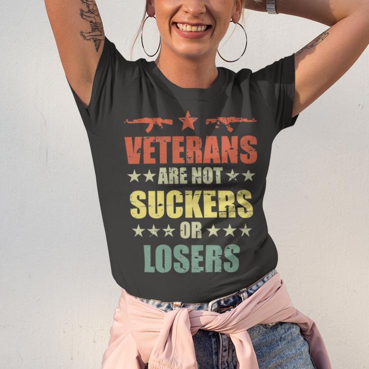 Veteran Veterans Day Are Not Suckers Or Losers 136 Navy Soldier Army Military Unisex Jersey Short Sleeve Crewneck Tshirt