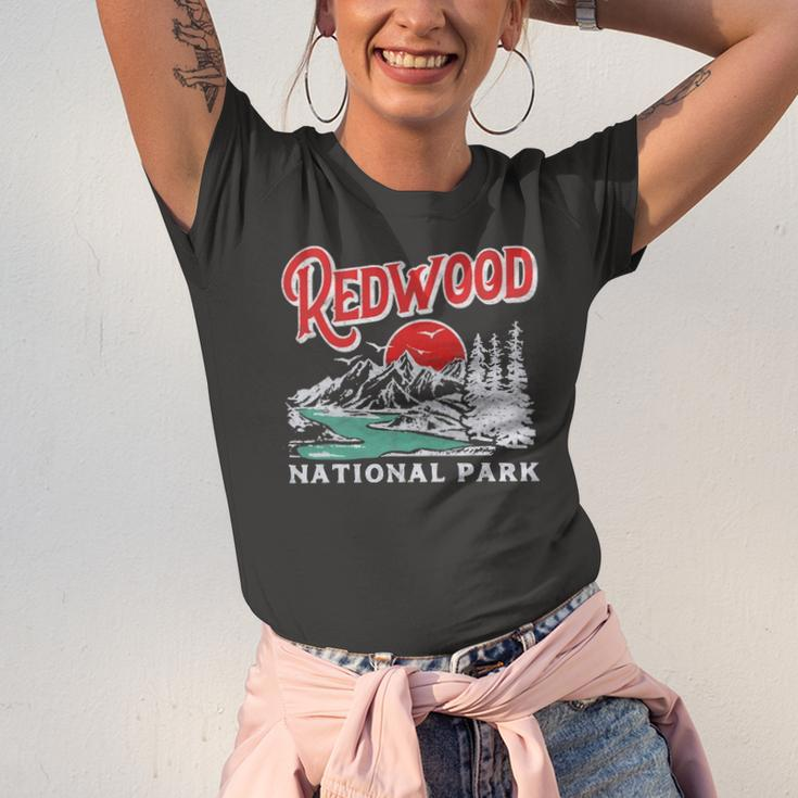 Vintage Redwood National Park Distressed 80S Mountains Jersey T-Shirt